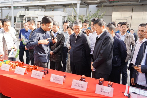 江蘇省生态環境廳領導現場調研新聯承建環保用電監控系統